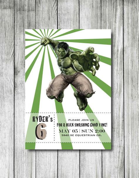 hulk einladungskarten|Hulk Birthday Invitations & Invitation Templates